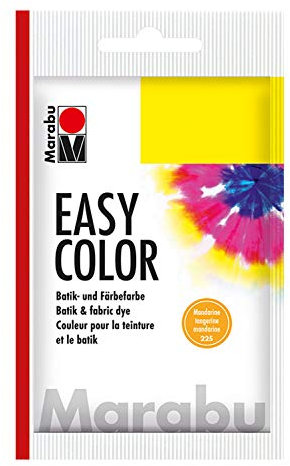 Marabu 17350022225 - Easy Color mandarine, 25 g Batik- und Handfärbefarbe für Baumwolle, Leinen, Seide und Mischgewebe, handwaschbar bis 30°C, sehr gute Lichtechtheit, nicht kochecht
