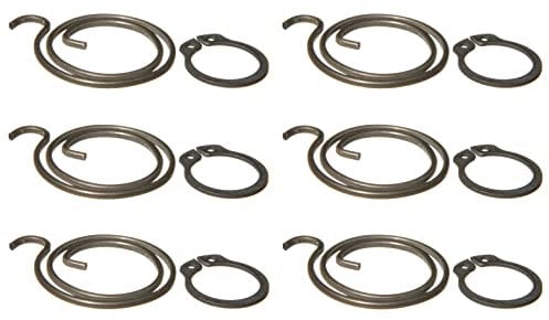 Northern DIY Door Handle Spring Replacement Repair Kit (Six 2 Turn, 1.8mm Thick coils Plus six circlips)