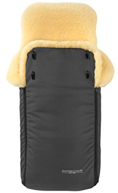 Kinderwagen- Lammfellfußsack „LUXUS“ Made in Germany-grau