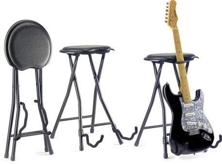 Zenthler Stehhilfe Gitarrensitz Keyboardsitz, Bügelsitz Profi, schwarz