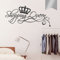 WANDKINGS Wandtattoo Shopping Queen (mit Krone und Blumenschnörkeln) 50 x 28 cm Silber - erhältlich in 33 Farben