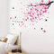 Walplus Hirondelles & Fleurs - Autocollant Mural Maison Bureau, Décoration 150cm X 80cm PVC, Amovible, Auto-Adhésif, Rose