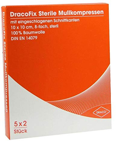 Dracofix Peel Kompressen 10x10 cm Steril 8fach