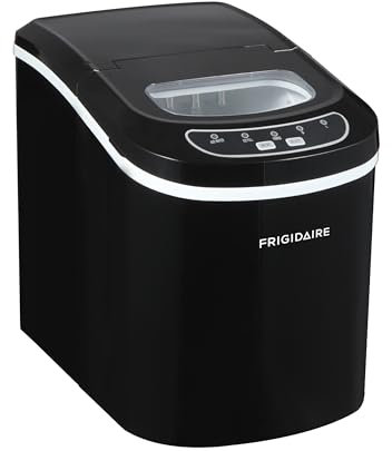 FRIGIDAIRE EFIC101-BLACK Ice Maker Machine for Countertop, 26 lbs, Adjustable Ice Cube Size, Portable Ice Cube Maker for Home/Kitchen/Office/Bar- Black
