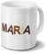 printplanet Tasse mit Namen Maria - Motiv Schokoladenbuchstaben - Namenstasse, Kaffeebecher, Mug, Becher, Kaffeetasse - Farbe Weiß