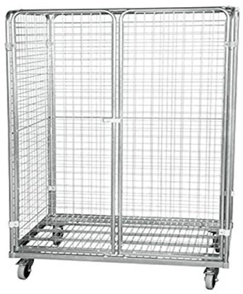 Rollbehälter 1200 x 800 mm Höhe 1605 mm verzinkt Antidiebstahl