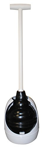 Korky 95-4A Beehive Max Universal Toilet Plunger and Holder - Fits All Old and New Toilets - Powerful Plunge - Easy Grip T-Handle - Made in USA