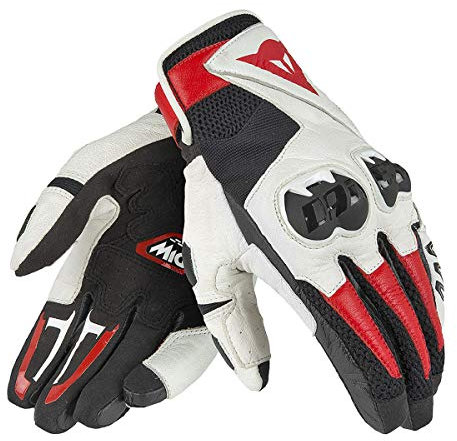 Dainese 201815688A66XXL Mig Unisex C2 Unisex Motorradhandschuhe, Schwarz/Weiss/Lava-Rot, Größe XXL