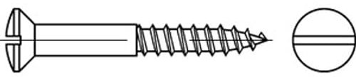 DIN 95 Messing galvanisch verchromt Linsensenk-Holzschrauben mit Schlitz - Abmessung: 3x30 (200 Stück)