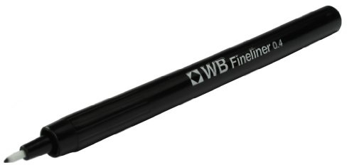 White Box Fineliner 0.4mm Nib Black [Pack of 10]