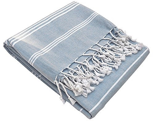 Hamamtuch Saunatuch Strandtuch XXL taupe Bio-Baumwolle 100x200 cm