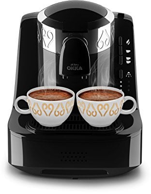 Arzum OK002B Automatic Turkish Coffee Machine, Plastic, 710 W, 800 milliliters, Black/Silver