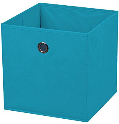 2 Stück Faltbox Türkis 28 x 28 x 28 cm Aufbewahrungsbox faltbar
