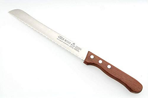 GÜDE Solingen - Brotmesser gestanzt, 20 cm, Edelholz, GAMMA
