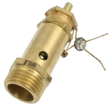 Sourcingmap Brass 1/2BSP Thread Air Compressor Safety Pressure Relief Valve 13Mpa