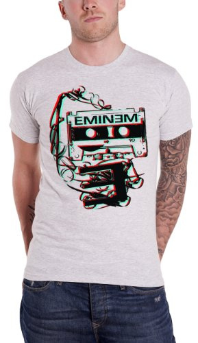 Eminem - Tape Men's T-Shirt Grey Large