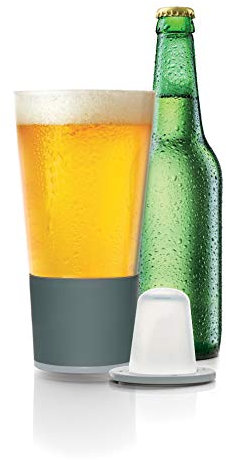 Soireehome Dimple, 1st Generation Self Chilling Pint Glasses, No Ice, 16oz. Set of 2