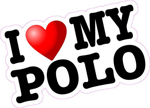 I Love Heart Mein bedruckter Aufkleber für VW Polo