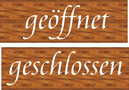 Creativ Deluxe Geöffnet - geschlossen/Wendeschild - Türhänger - Hängeschild GEÖFFNET/GESCHLOSSEN Metallschild/Blechschild/Dekoschild/Wandschild/wetterfest/Innenbereich/Außenbereich/Motivation/Vintage