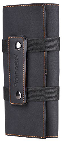 Astuccio per Accessori da Parrucchiere, Borsello per Forbici da Barbiere, Tessuto Morbido, Colore Nero