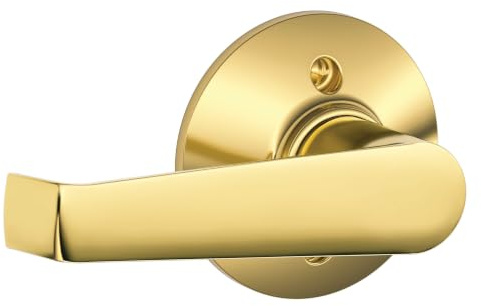 SCHLAGE Lever Non-Turning Lock, Bright Brass (F170 ELA 605)