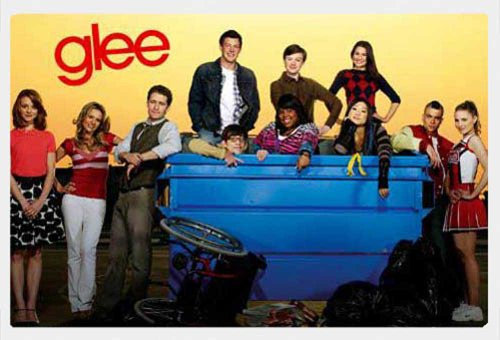 empireposter GLEE - Cast - Filmposter Kino Movie TV-Serie - Grösse 91,5x61 cm + Wechselrahmen, Shinsuke® Maxi MDF weiss, Acryl-Scheibe