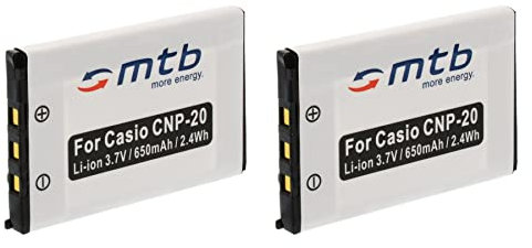 2X Akku NP-20 für Casio Exilim MP3, EX-M1, EX-M2, EX-M20, EX-S1, EX-S2