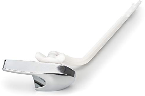Qualihome Universal Toilet Tank Flush Lever, Chrome Finish Handle with Metal Nut, Fits Most Toilets Chrome Fits Kohler Side Mount