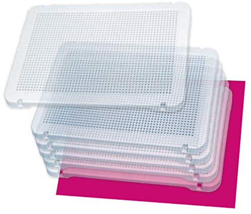 6 transparente Steckplatten für Mosaikstecker, 30x21cm-31830