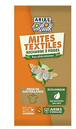 ARIES 2 Refill Set for Motlock Moth Box - Moth Trap for Clothes Moths - Adhesive Trap for Infestation Detection and Sustainable Moth Protection for the Wardrobe - Non-Toxic and Odourless