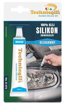 Technicqll CLEAR COLOURLESS SILICONE ADHESIVE GLUE 20ml UNIVERSAL