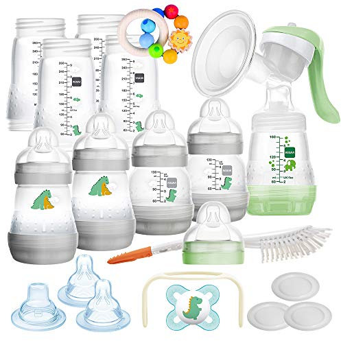 MAM All-In-One Vorteilspack Starterset 23 tlg. Anti-Colic Flaschen Set Milchpumpe
