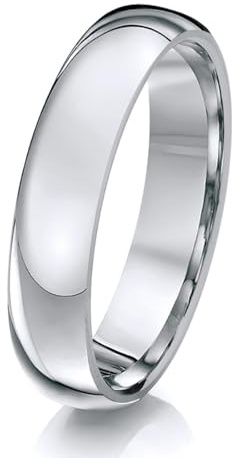 Theia Ring Titan Court Shape - hochglanzpolierter 5mm - Größe 59 (18.8)