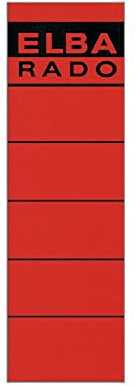 ELBA 100420950 Rückenschilder Rado 10er Pack breit und kurz selbstklebend rot