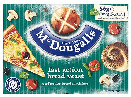 McDougalls Fast Action Bread Yeast Sachets, 56 g