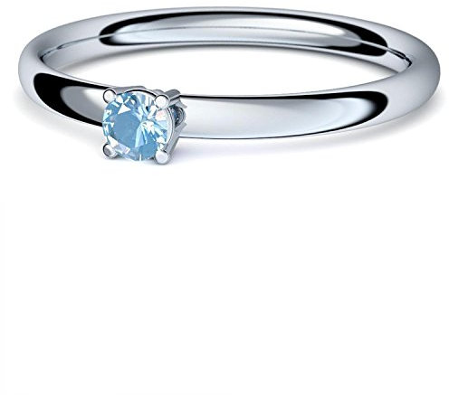 Weißgold Ring Aquamarin 750 + inkl. Luxusetui + Aquamarin Ring Weißgold Aquamarinring Weißgold (Weißgold 750) - Concinnity Amoonic Schmuck Größe 50 (15.9) AM161 WG750AQFA50