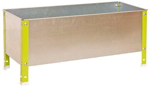 SimonRack Jardinieres Exterieures, Trous de Drainage, Capacité 150 L, 410x1200x400 mm Vert/Galvanisé -Simon Garden
