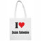 Reifen-Markt Tasche I Love Juan Antonio Größe 38x42 Farbe Weiss Druck Schwarz