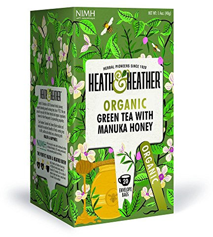 Heath & Heather Organic Green Tea & Manuka Honey (Pack of 3)