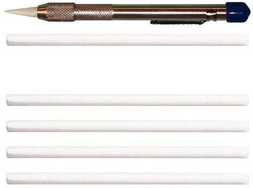 Cottage Mills Treasure Marker – Soapstone Fabric Marker with 6 Refills – Marks Easily Rub or Wash Off – Sharpen with a Pencil Sharpener