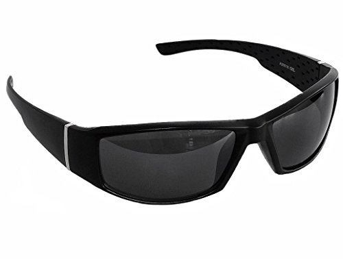 Gil SSC Sonnenbrille Gangster Style Black Schwarz Motorradbrille Sportliche Brille M 30