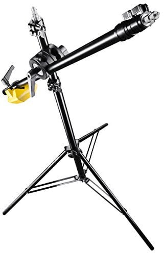 Walimex pro WT-501 Galgenstativ, verstellbares Lichtstativ mit 215 cm Haltearm, 4,4 kg Gegengewicht, 1/4 Zoll Gewinde für Softbox, Studiolicht, Reflektor, Blitz, ideal für Produktaufnahmen