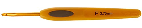 Clover CL1006 Häkelnadel, Plastic, Gold, 3,75 mm Größe