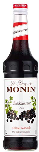 MONIN Premium Blackcurrant Syrup 700ml for Cocktails and Mocktails. Vegan-Friendly, Allergen-Free, 100% Natural Flavours and Colourings. Sugar Syrup