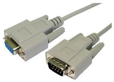 Cable-Core Serial Cable D9 Male to D9 Pin Female Null Modem Moulded Lead 2 Metres