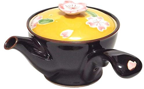 Hasami right Sen et gate kiln black cherry teapot (japan import)