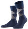 Burlington Herren Socken Edinburgh M SO Wolle gemustert 1 Paar, Blau (Dark Navy 6377), 46-50