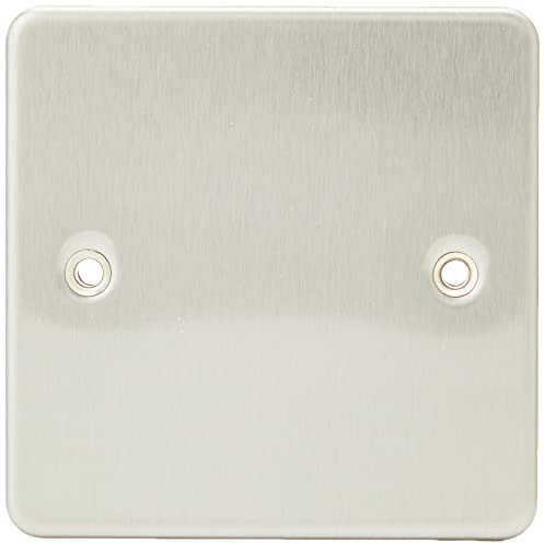 Knightsbridge FP8350BC FP8350 FPAV8350BC Fflat 1G Blanking Plate-Brushed Chrome, 230 V