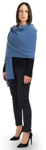 Dalle Piane Cashmere - Stola aus 100% Kaschmir - Made in Italy - für Frau, Farbe: Hellblau, Einheitsgröße