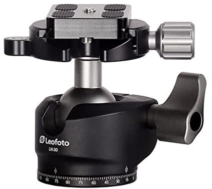 Leofoto - LH-30 Tripod Head with BPL-50 Quick Release Plate - Height: 80mm - Load Capacity: 15 kg - User Friendly - LH-30+BPL-50
